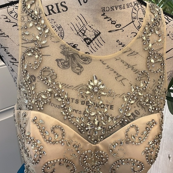 Alyce Paris Formal Dress Prom Cocktail Illusion Mini Size 8 NWT Gemstones - Picture 3 of 12